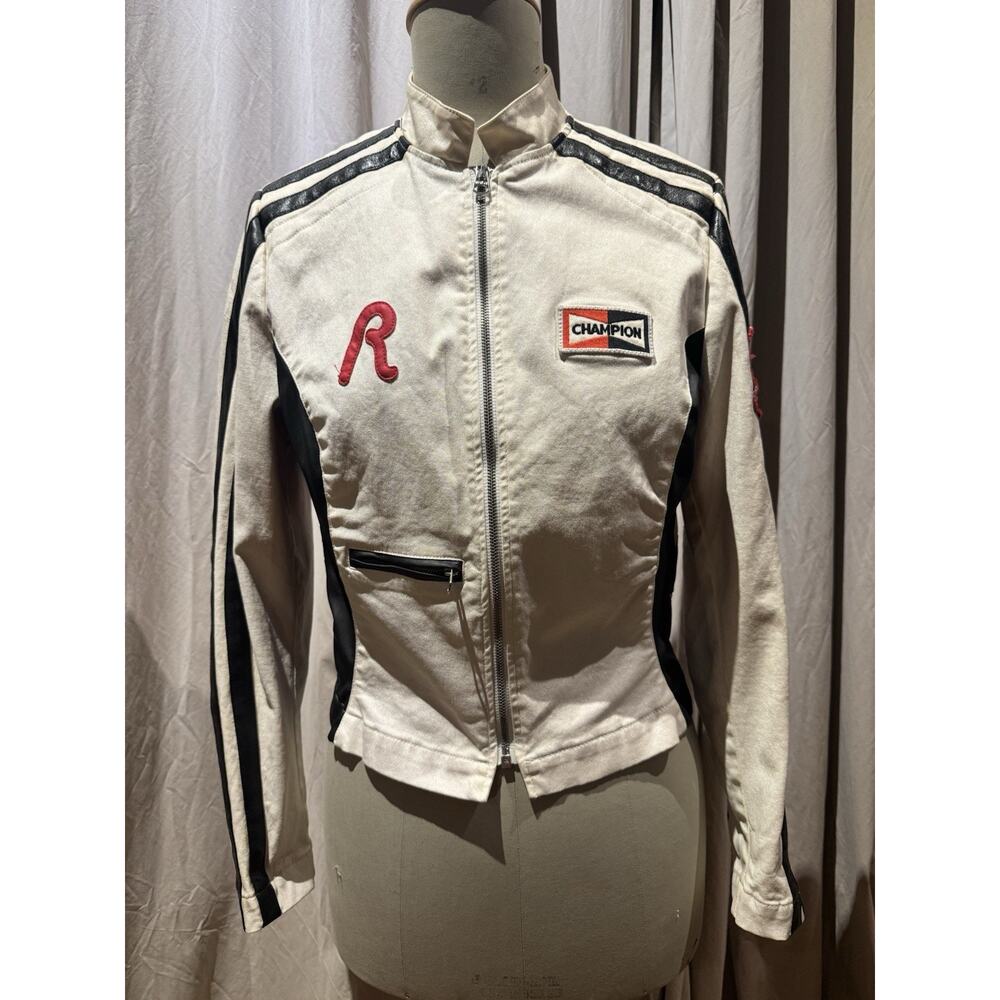 Replay Rare Vintage Unworn Cotton Embellished Women’s Racing Jacket L